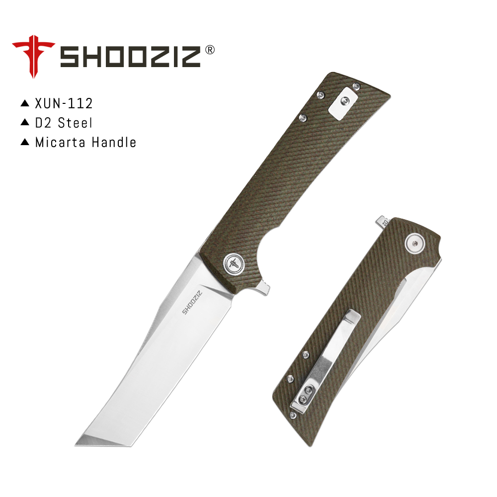 Edc Carry Clip - Shooziz XUN112 EDC Katlanır Bıçak, Klipsli,