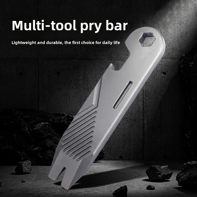 Titanium Pry Bar - Titanyum Alaşımlı EDC Çekici, Taşınabilir Tornavida,