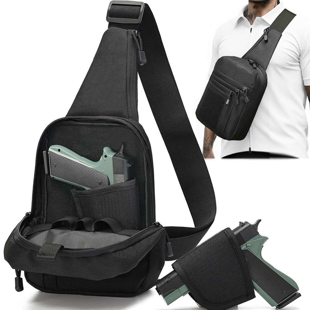 Edc Concealed Carry Sling Bag - Taktik Tabanca Taşıma Çantası, Gizli Taşıma