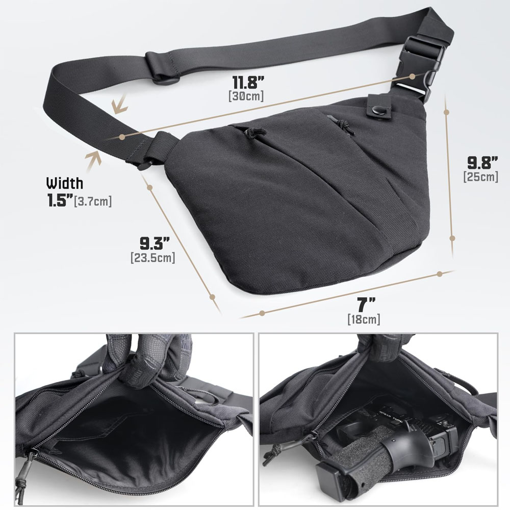 Taktik gizli silah taşıma çant - Edc Concealed Carry Sling Bag incelemesi ve fiyatı