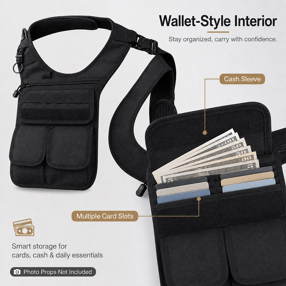 Taktiksel Gizli Koltuk Altı Al - Edc Concealed Carry Sling Bag incelemesi ve fiyatı