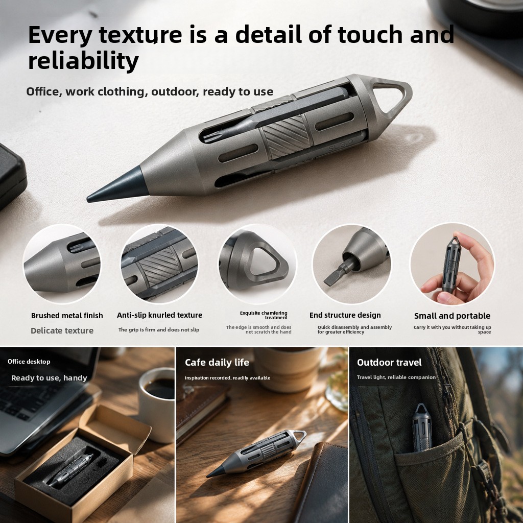 7'si 1 arada Titanyum EDC Çok  - Titanium Pry Bar incelemesi ve fiyatı